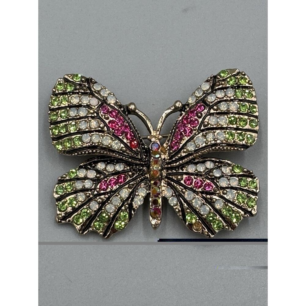Butterfly Colorful‎ Rhinestone Lapel Pin Brooch